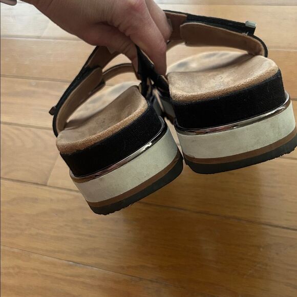 Vionic Brandie Slide Black Sandals Women Size 7.5 Double Strap Buckle Slides - Picture 11 of 12